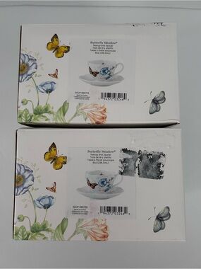 Lenox Butterfly Meadow Teacup and Saucer (Set of 2)